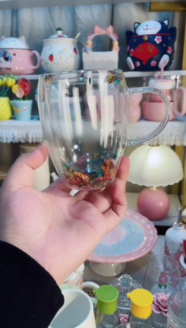 【闪购商品】瓷片干花杯 质量好发货快放心拍