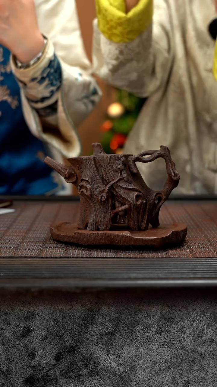 【闪购商品】紫砂茶壶树桩四件套 FYL