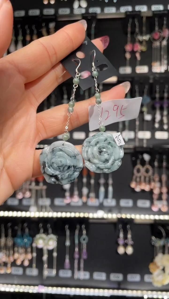 【闪购商品】紫晶耳饰银S925镶嵌喜欢拍