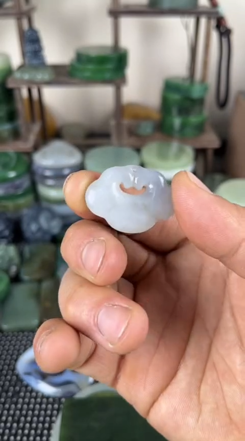 【闪购商品】和田玉珠宝半成品未镶嵌平安锁