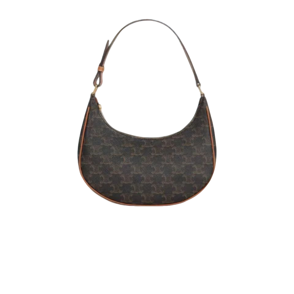 99新 Celine/思琳 凯旋门hobo老花腋下包手提包豌豆包月亮包