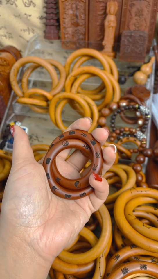 【闪购商品】枣木木雕乾坤圈40圈口一物一拍