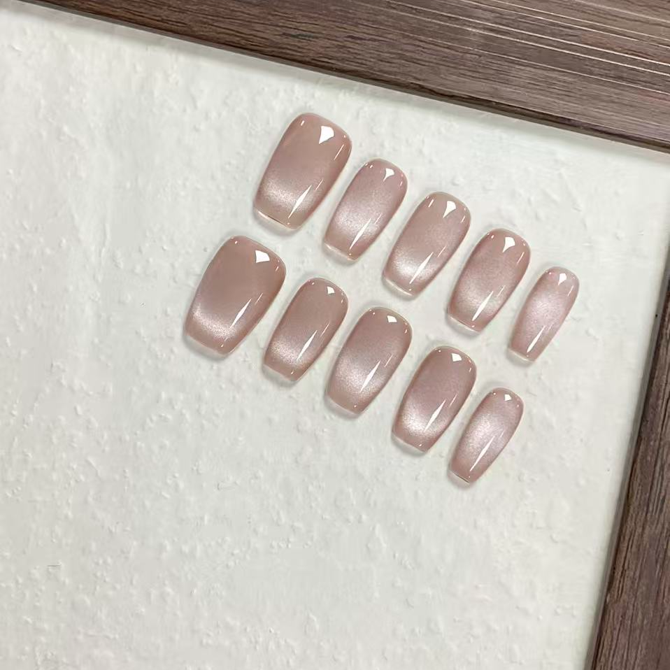 【貂蝉】-纯手工新款穿戴甲温柔高级感显白纯欲简约风美甲贴可拆卸