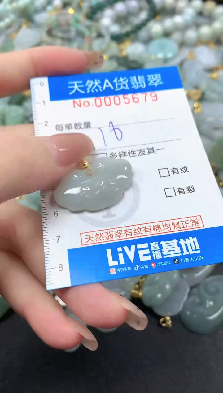 颈饰未镶嵌翡翠净货挂件-5679