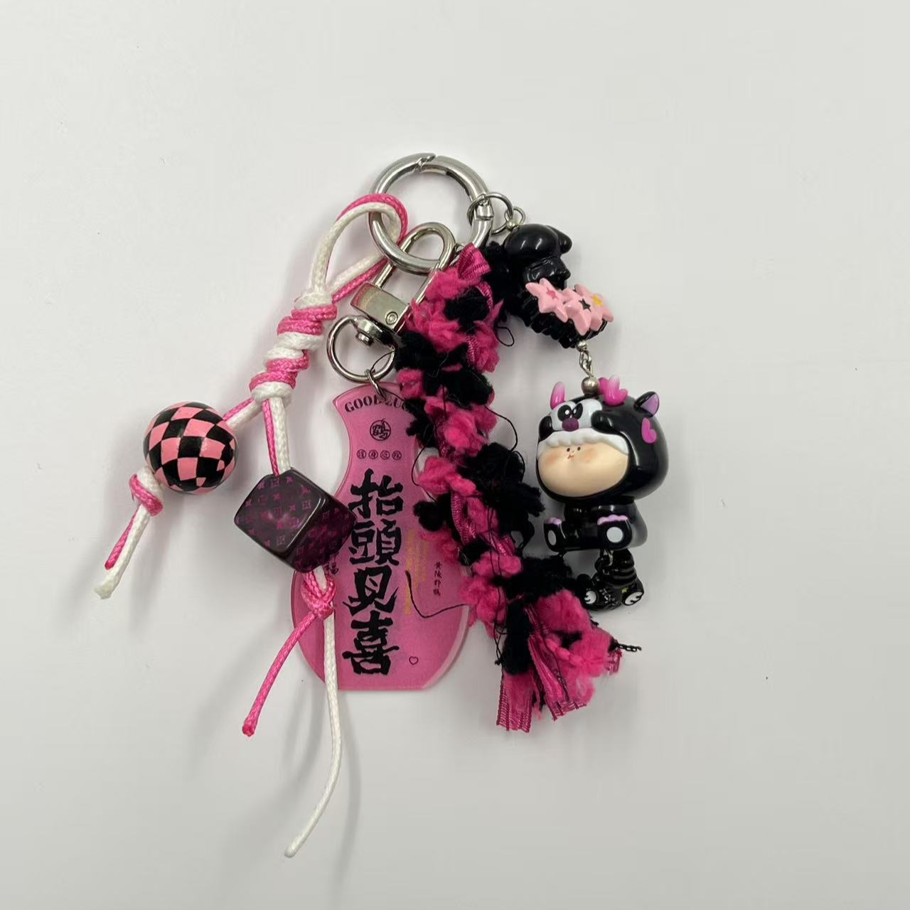 原创设计卡通手机链钥匙扣包包链少女风格