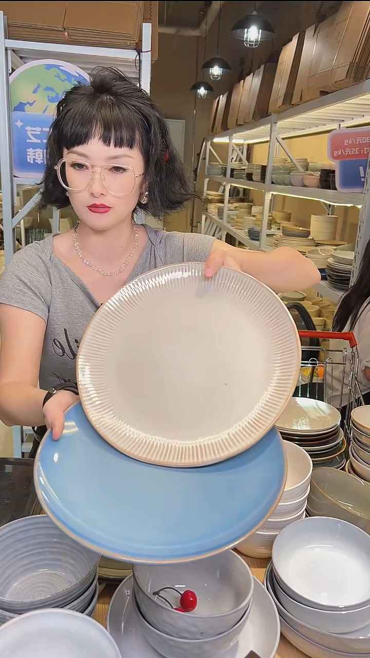 瓷219外贸尾货高温釉下彩陶瓷餐具