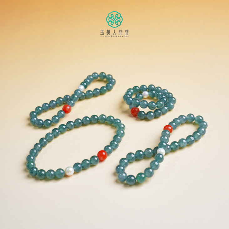 石惑珠宝-翡翠单圈圆珠约6mm手串~多样性发一