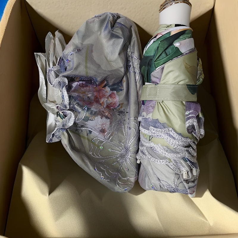 双层全自动绣花伞遮阳伞蕾丝刺绣遮阳防紫外线晴雨两用高档太阳伞