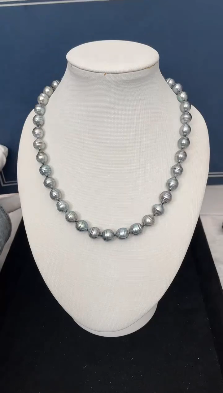 【闪购商品】海水珍珠颈饰未镶嵌大溪地螺纹8-10mm（多样性发一）