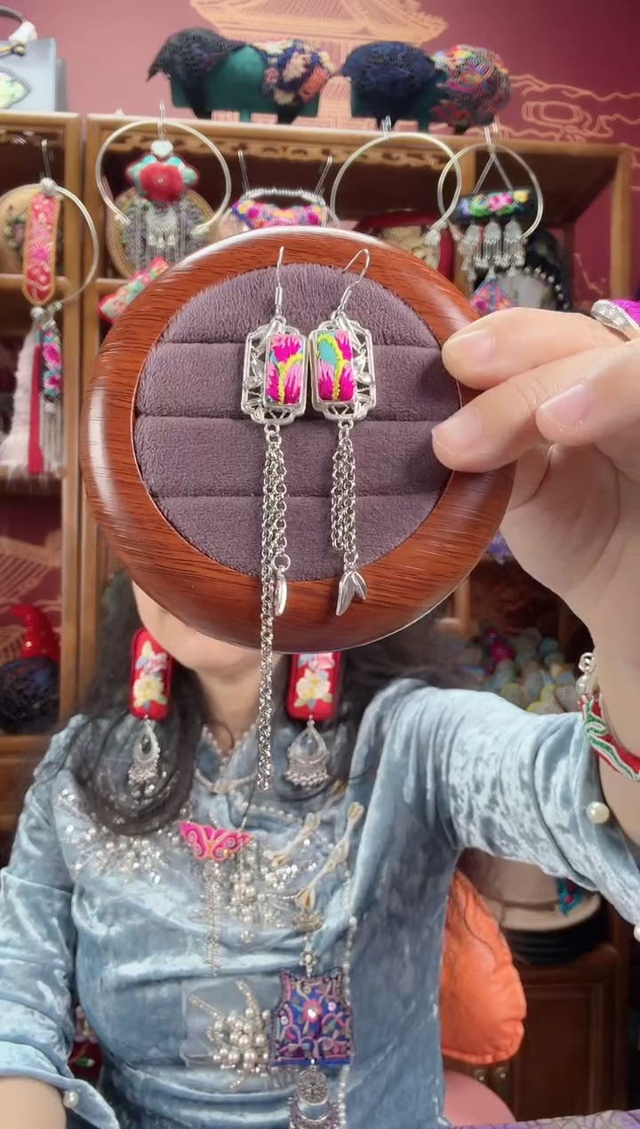 刺绣耳环27甜甜家