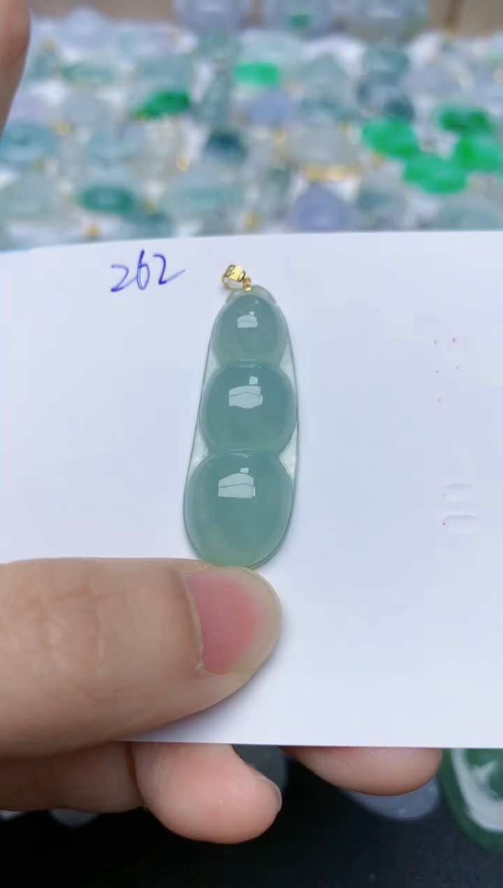 【闪购商品】翡翠颈饰18K金镶嵌天然翡翠A货    