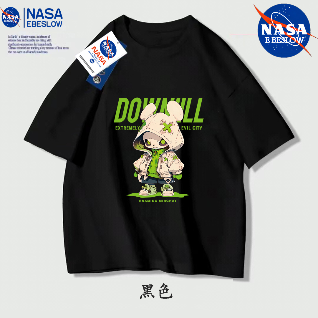 NASA联名[棉]潮牌男女同款半袖夏季休闲T恤时尚百搭短袖打底
