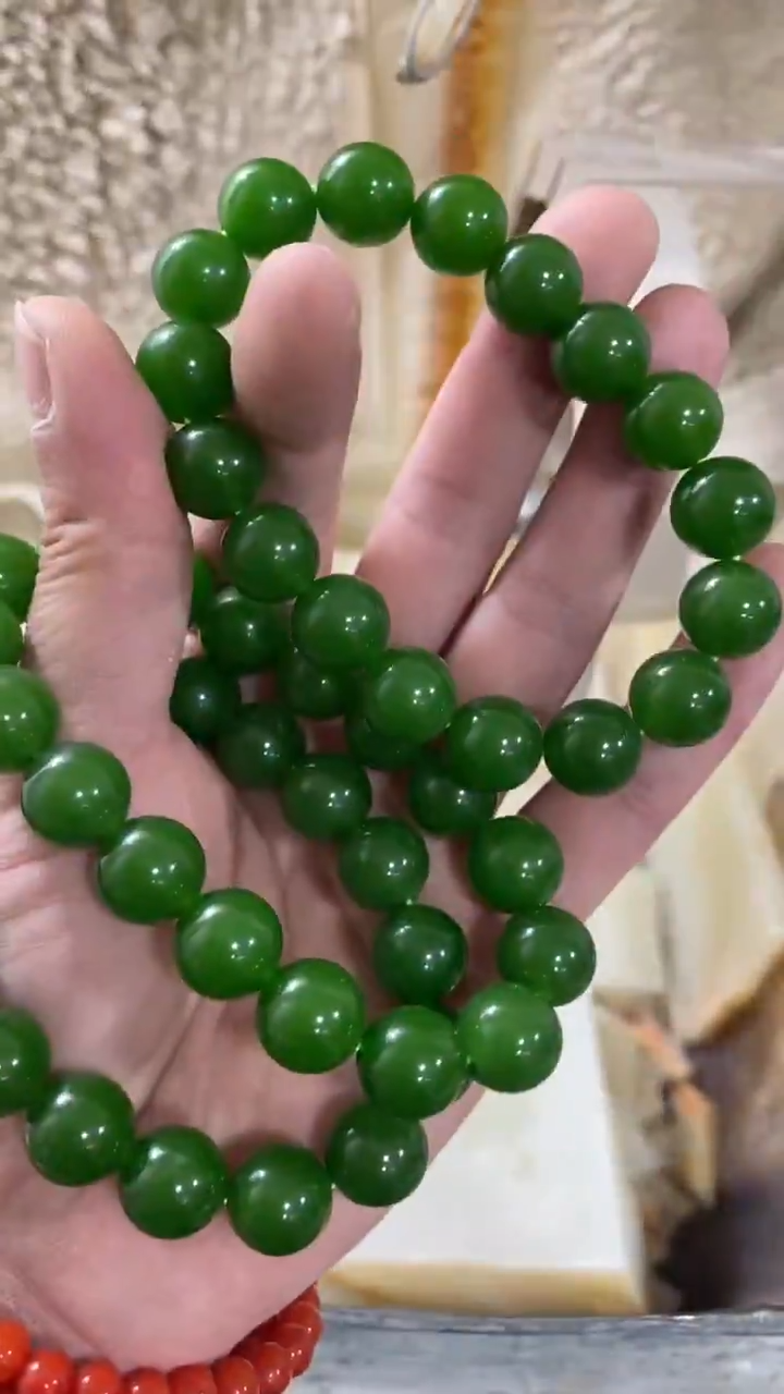 碧绿卡12MM圆串精美大气 发一条