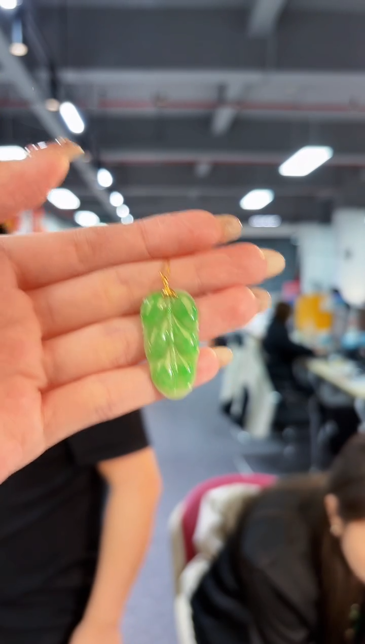 【闪购商品】翡翠颈饰18K金镶嵌缅料A货/支持复检/一件