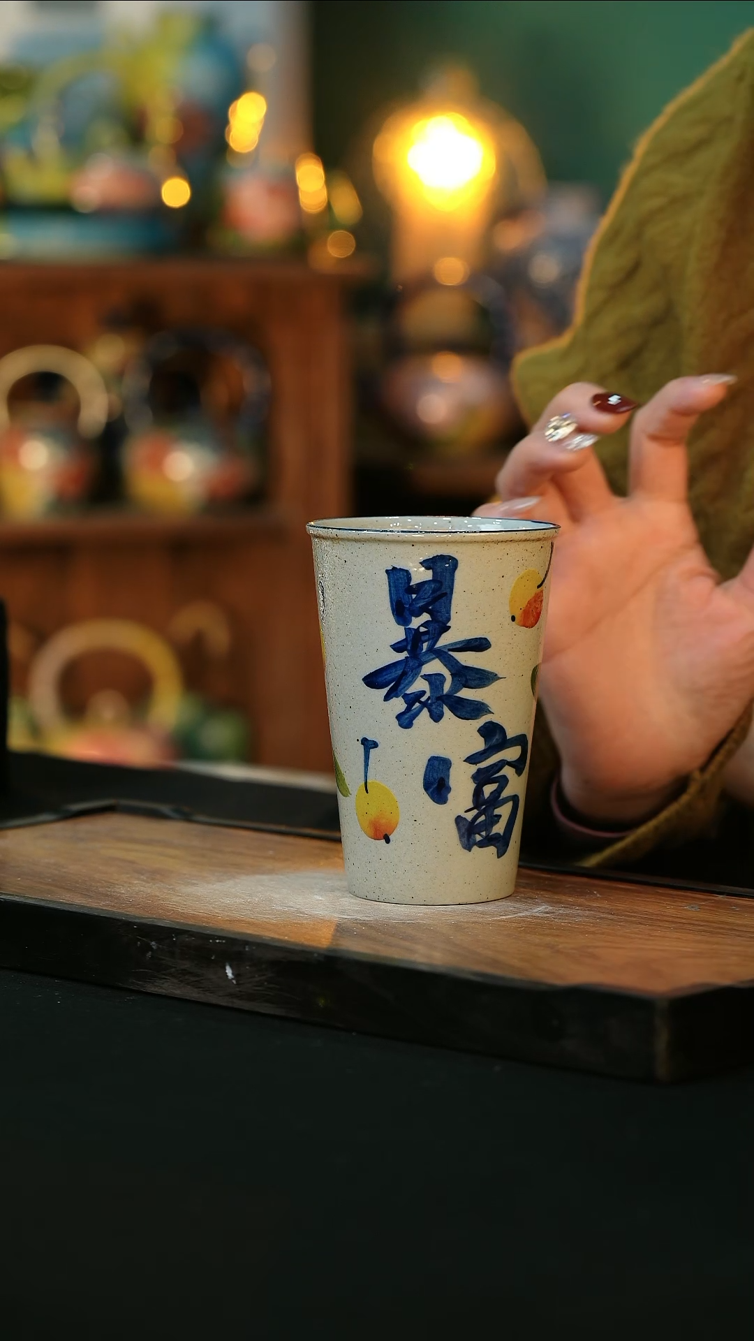 【闪购商品】杯手绘心瓷陶瓷浮力