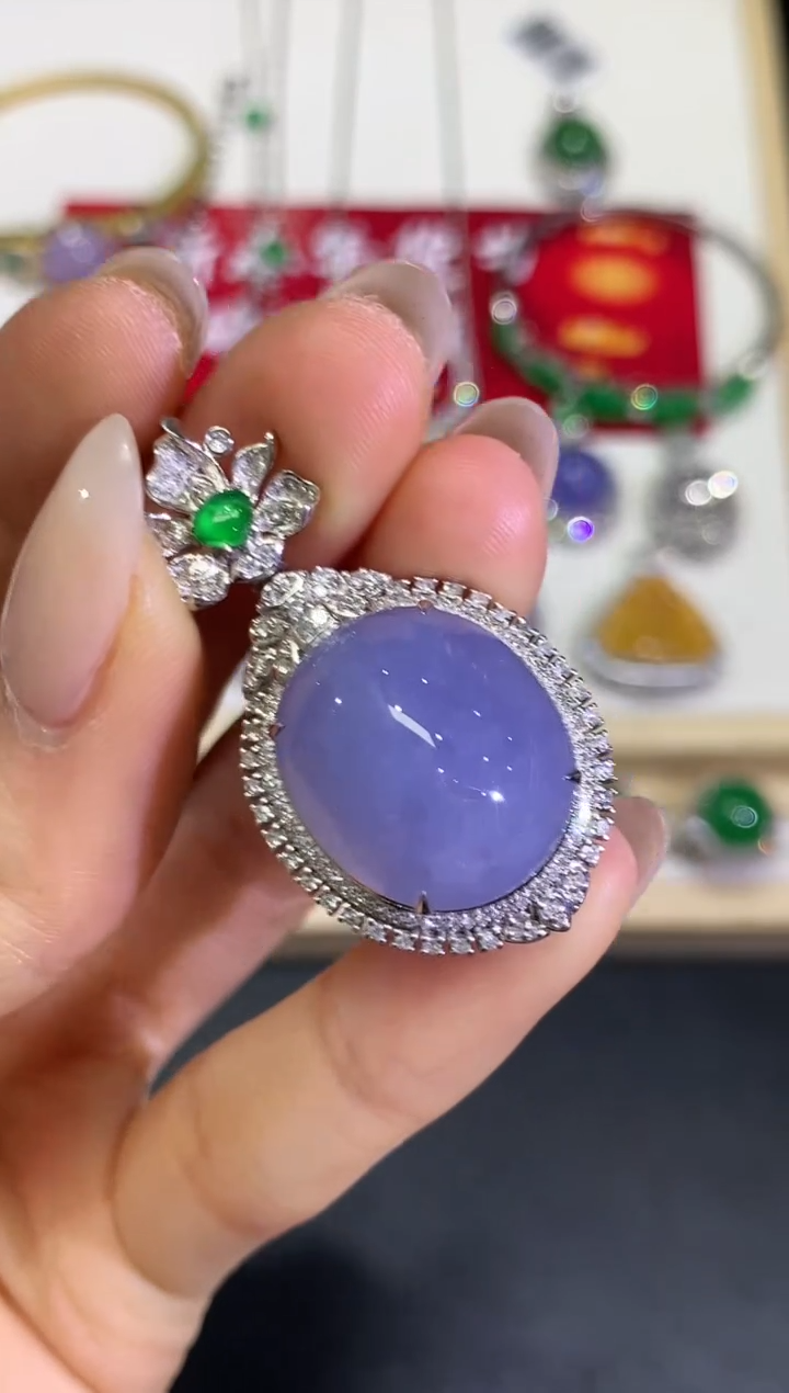 【闪购商品】定制翡翠18K金镶嵌团购1