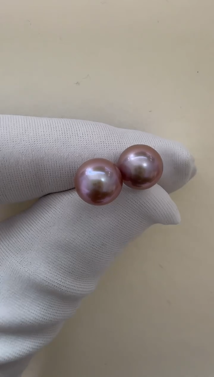 【闪购商品】淡水珍珠耳饰银S925镶嵌耳钉 编号16