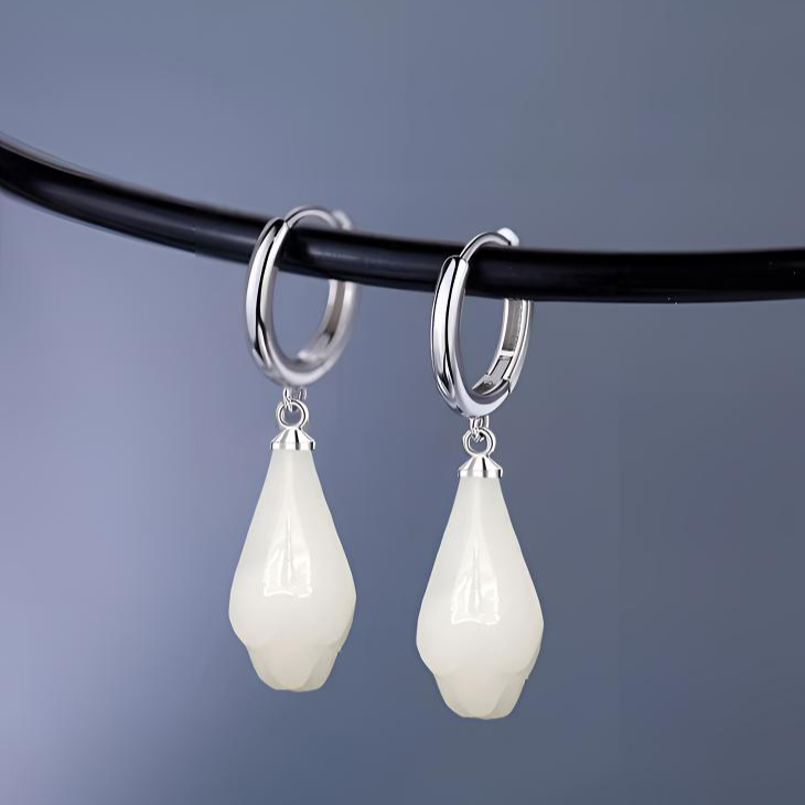 925银耳饰 新中式玉兰花耳环女气质百搭古风古典新款爆款银耳饰品