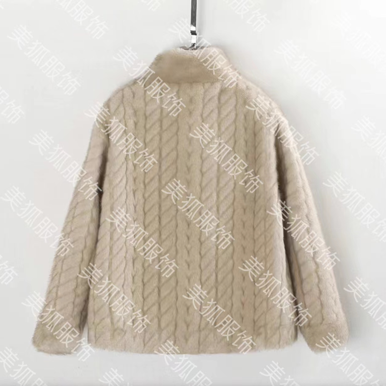 【源头5】2023立领短款冬季麦穗雪花扣百搭上衣女外套