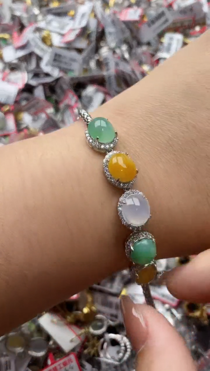 【闪购商品】翡翠戒指银S925镶嵌22222---6