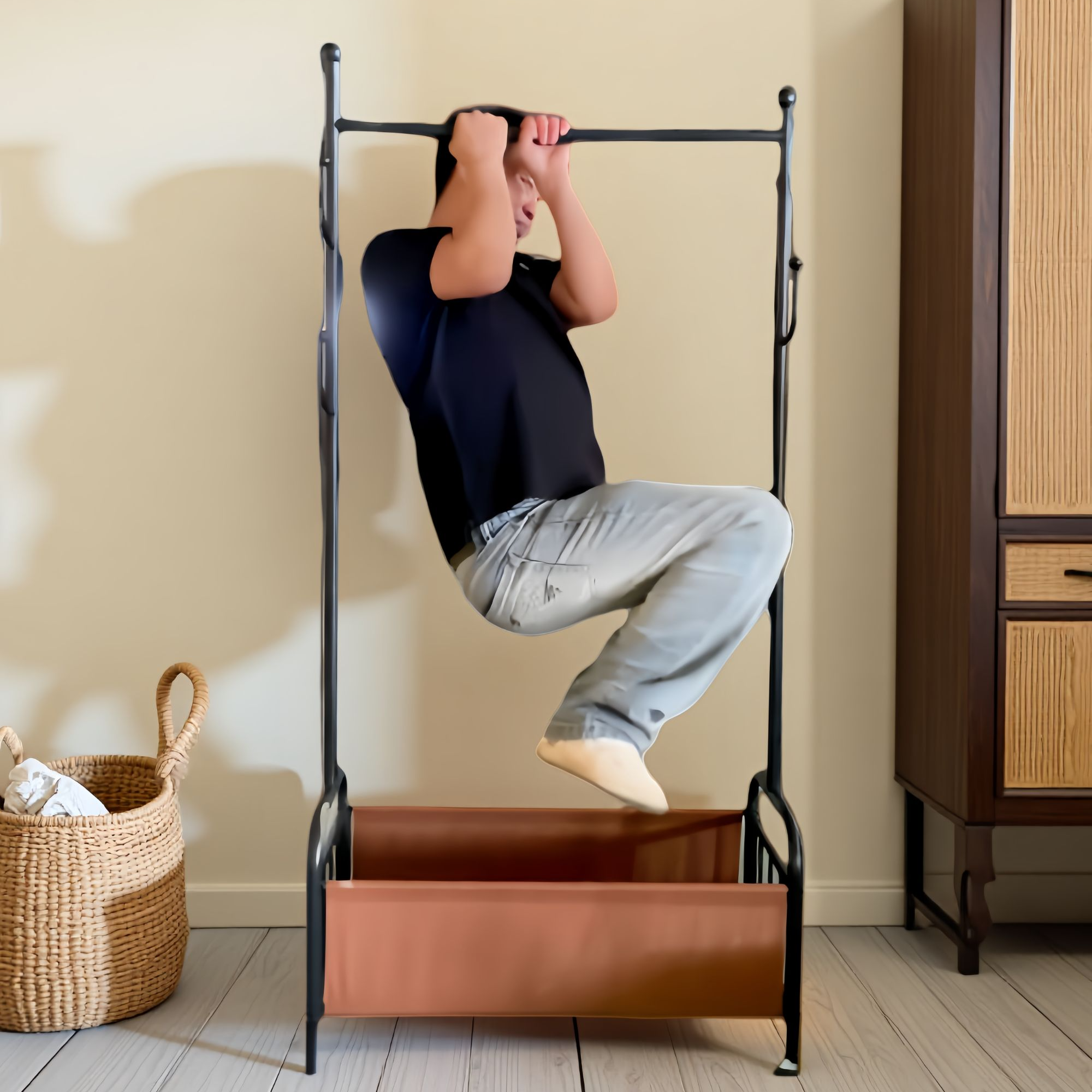 家用挂衣架落地衣帽架客厅可移动衣服架房间阳台立式衣架子晾衣架商品图