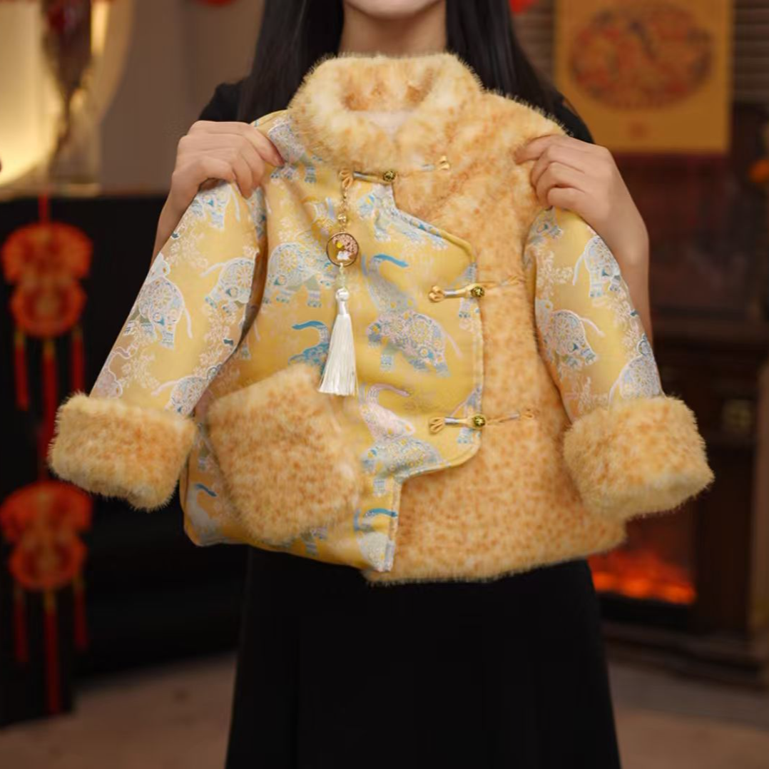 2026款【吉象如意】新中式拜年服  冬季保暖加厚国风儿童冬装25Y666