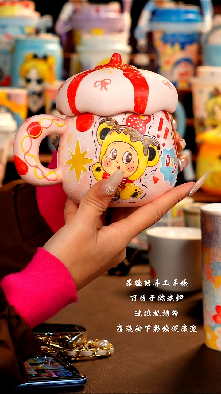 景德镇设计款手工手绘杯杯