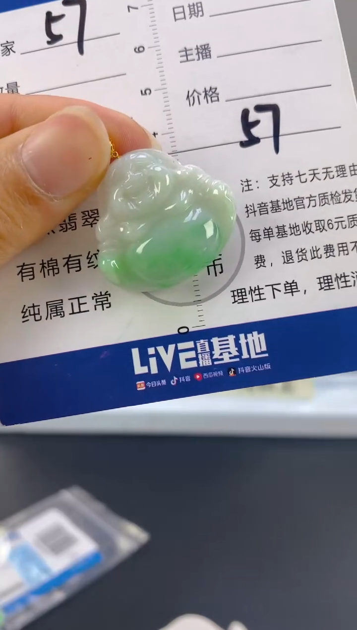 【闪购商品】翡翠颈饰18K金镶嵌天然A货翡翠