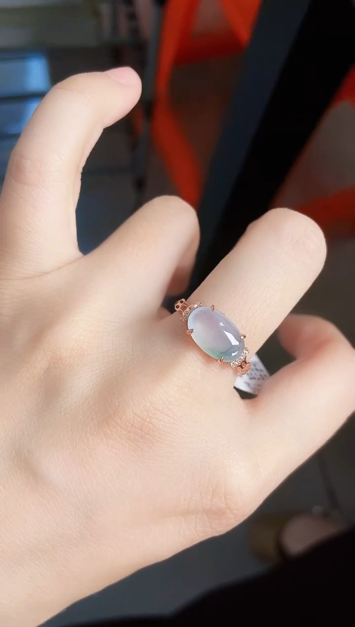 翡翠银S925镶嵌戒指4565656