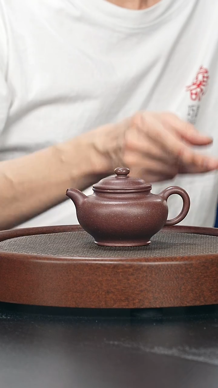 茶壶紫砂掇只-千禧紫泥-全手工无添加-200cc