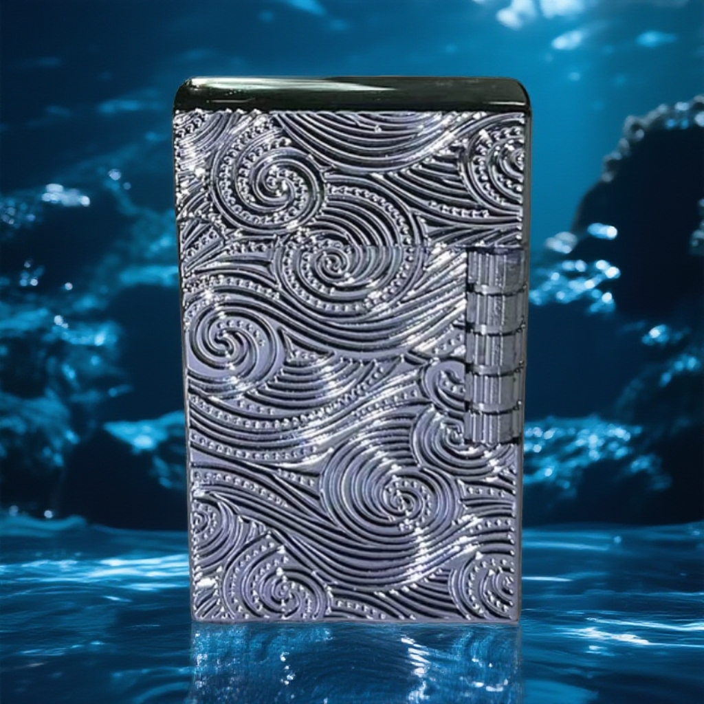 【DK882银】银武士海浪加气打火机朗声机