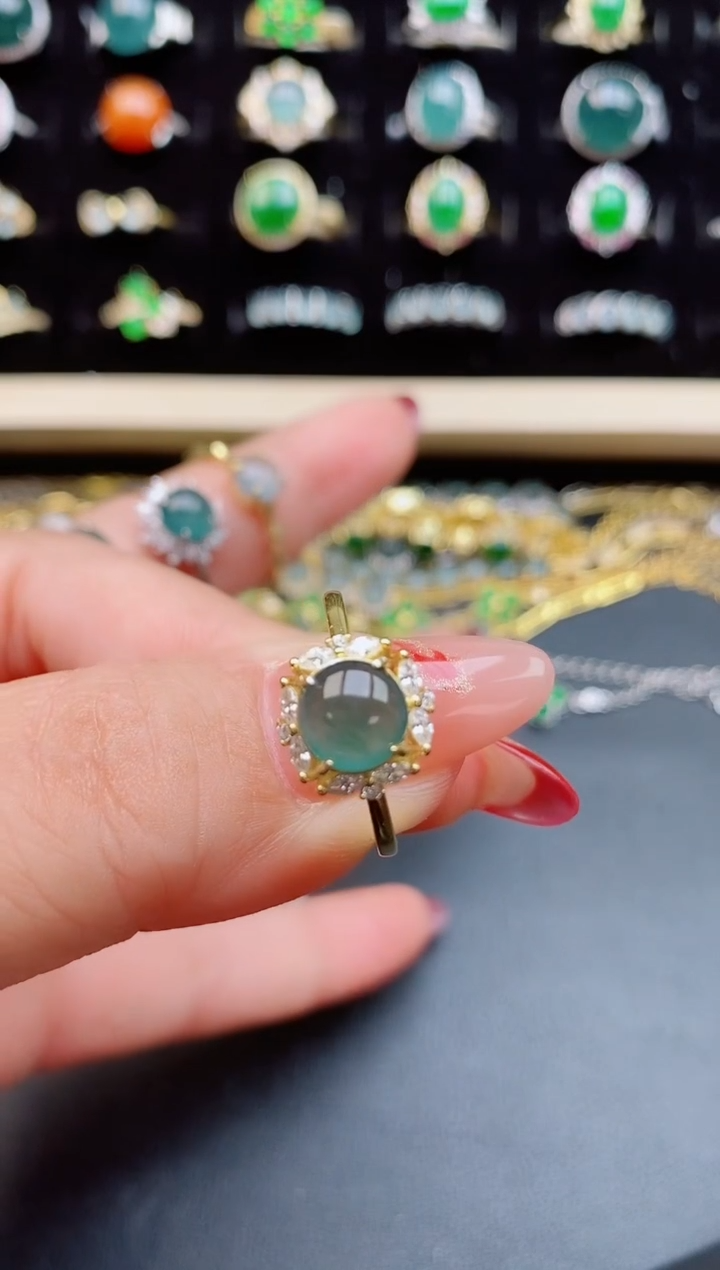 【闪购商品】翡翠戒指银S925镶嵌508550