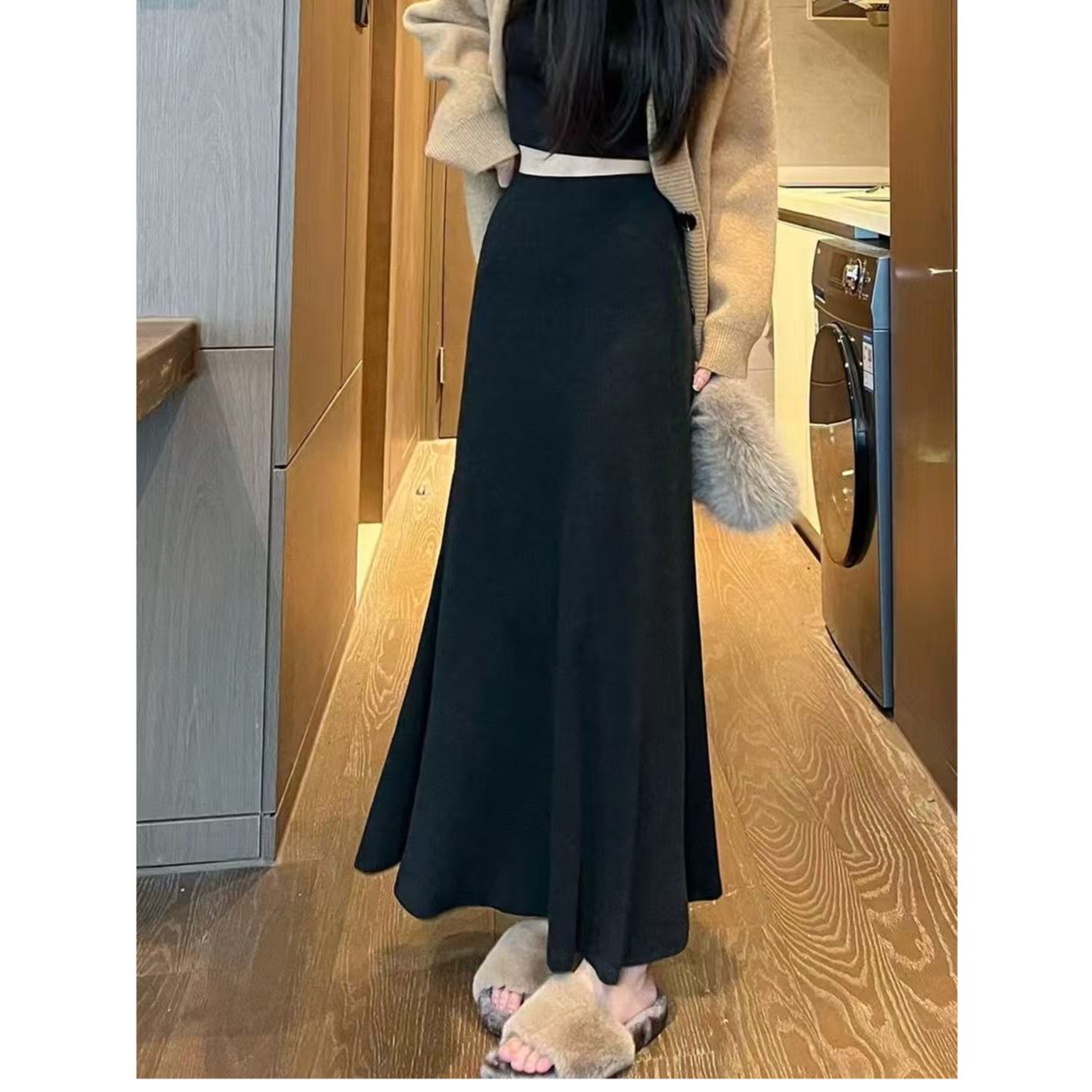 【空气棉+两个裙长】鱼尾半身裙女秋季2025新款高腰显瘦a字裙子