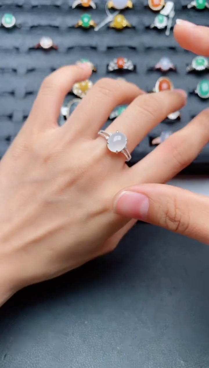 【闪购商品】翡翠戒指银S925镶嵌...........