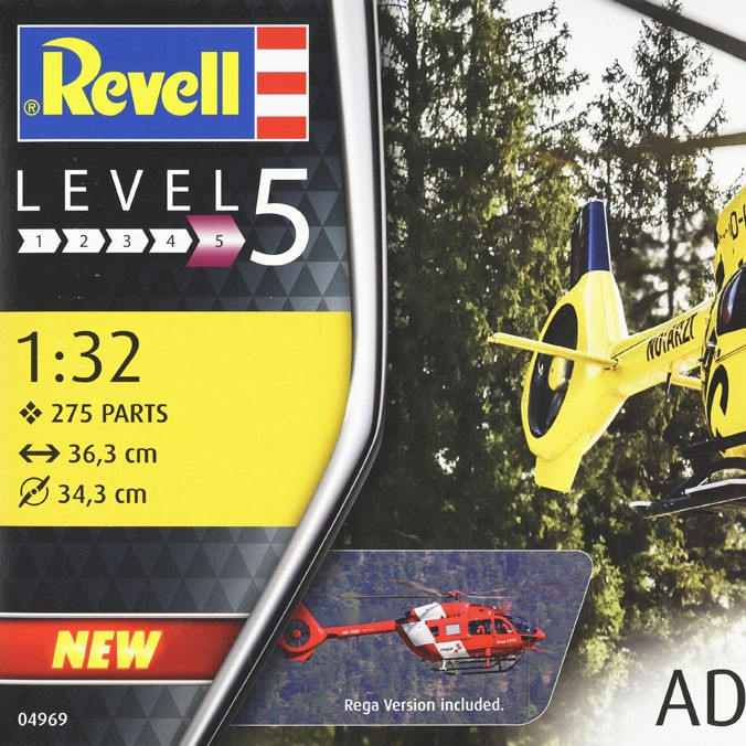 恒辉 REVELL 04969 1/32 Airbus H145 "ADAC Luftrettung" 直升机
