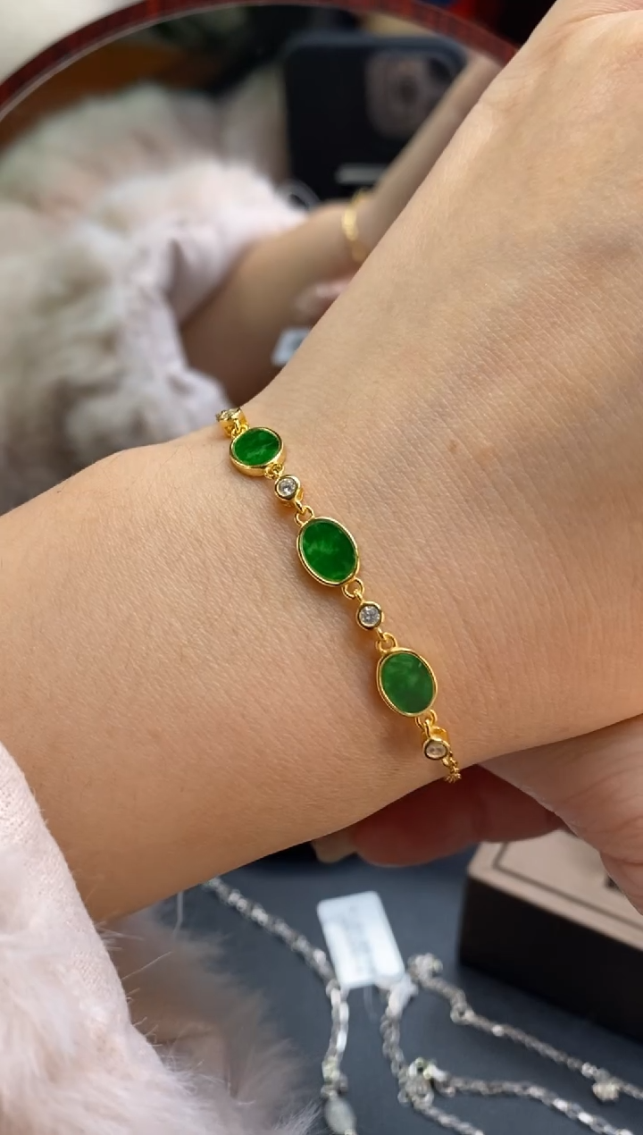 颈饰银S925镶嵌翡翠净货12249