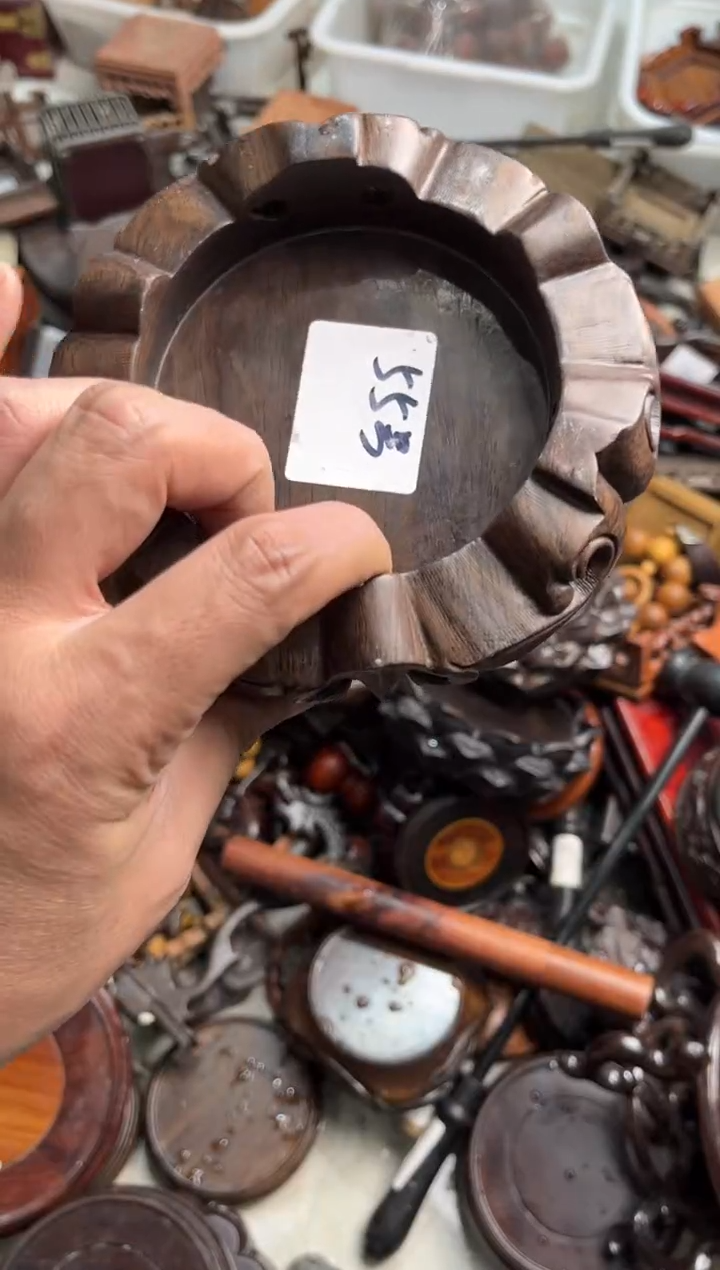 木55黑檀木羊头款底座