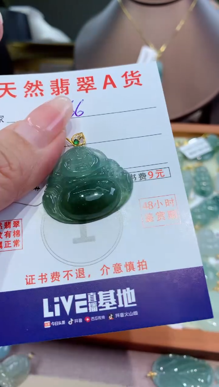 【闪购商品】翡翠颈饰未镶嵌天然翡翠A货挂件