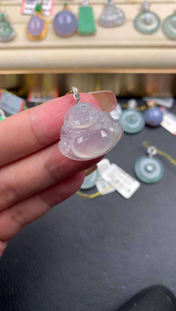【闪购商品】翡翠颈饰18K金镶嵌Q379       