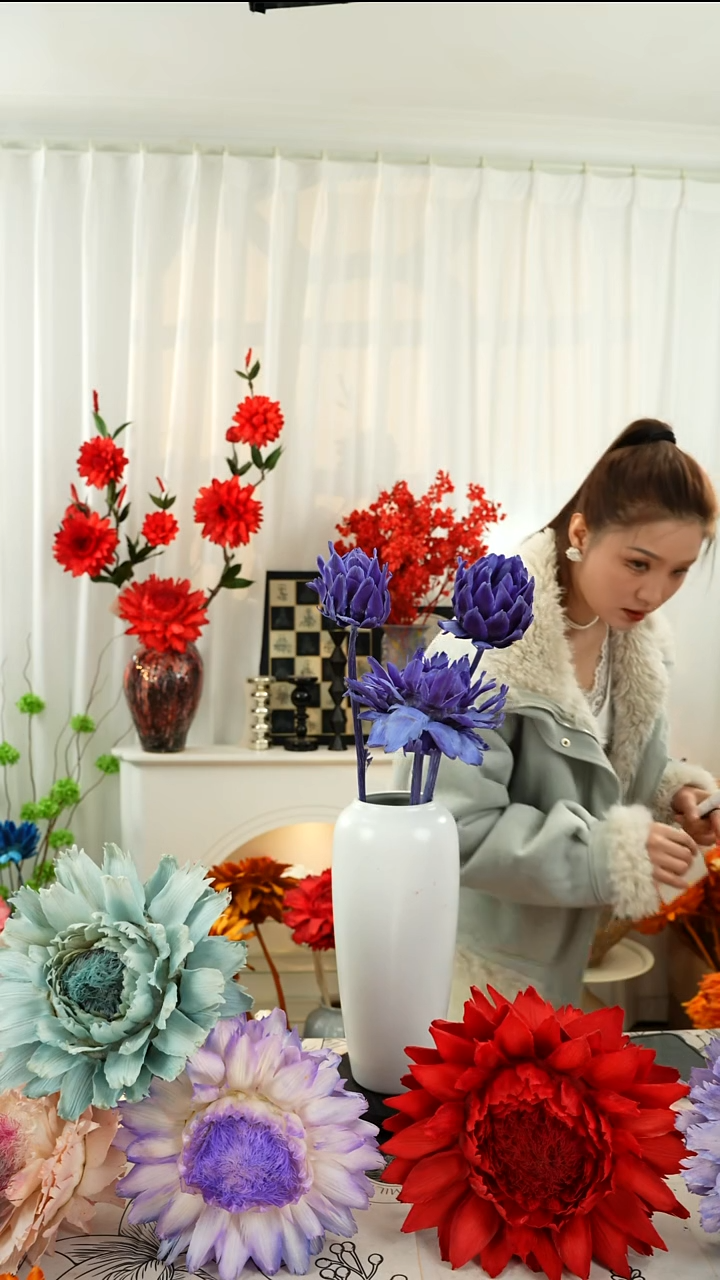 永生洋蓟 霸王花紫色3个头【叶片有伤】A3