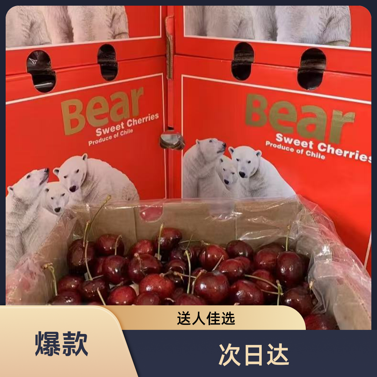 【歆一优选】冰熊3JD拉宾斯车厘子10斤礼盒装