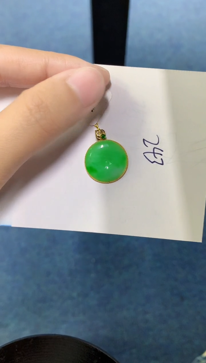 【闪购商品】翡翠颈饰18K金镶嵌0000000001