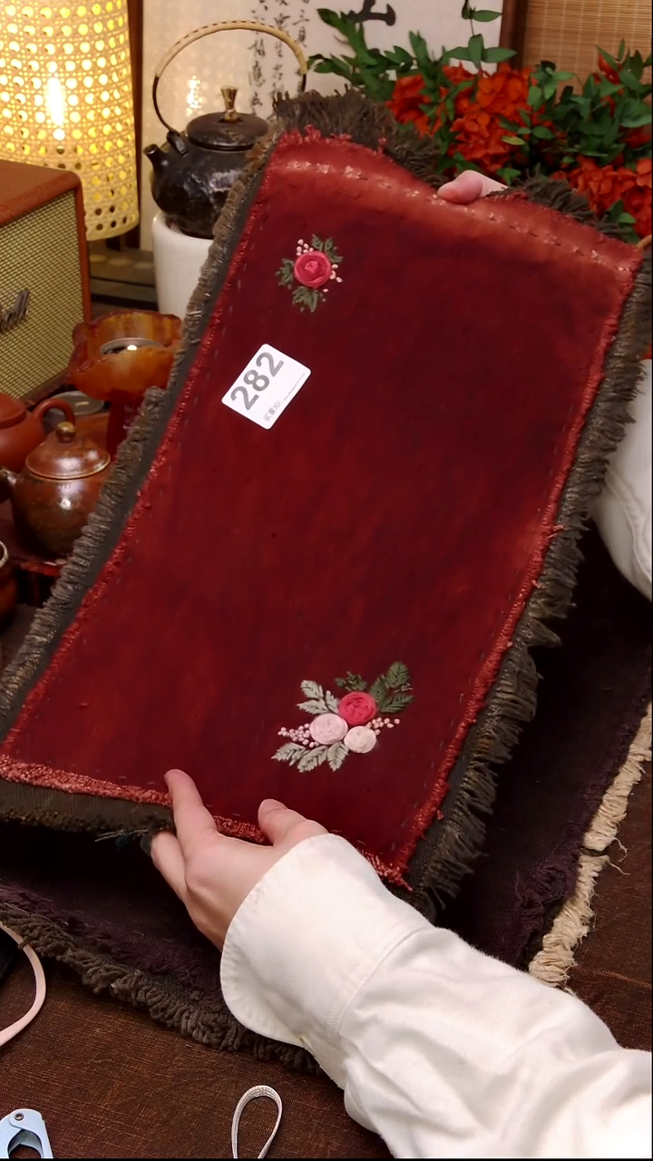 盈***询Cici手作刺子绣柿染壶垫杯282