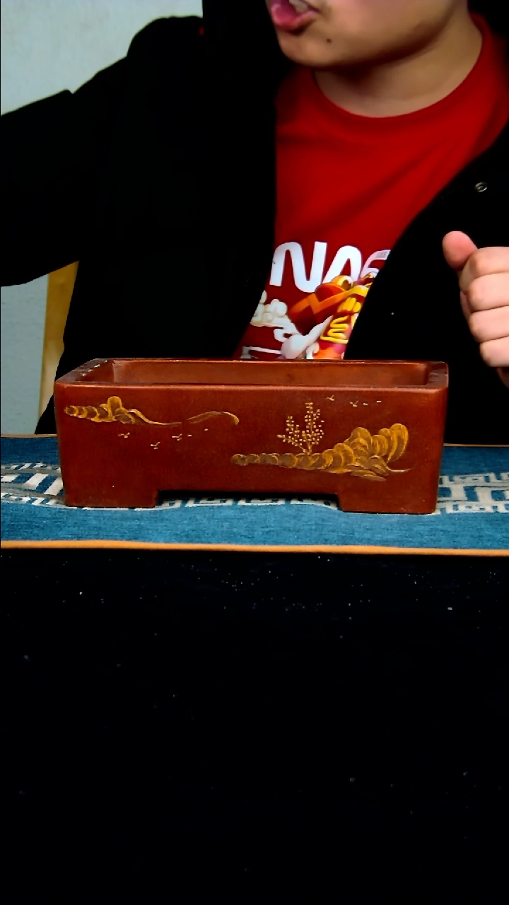 【闪购商品】紫砂花盆20.5*11.5*5.5内径紫砂花盆