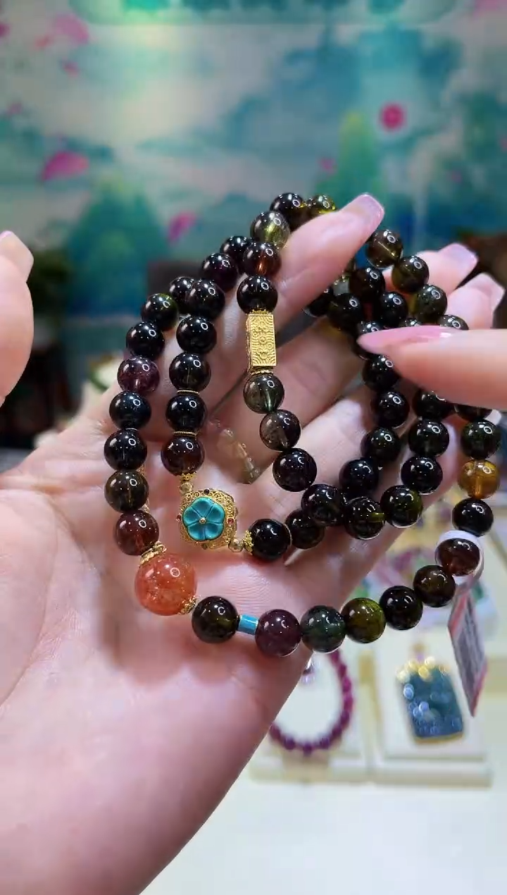 【闪购商品】碧玺手链18K金镶嵌@@ZY40120026