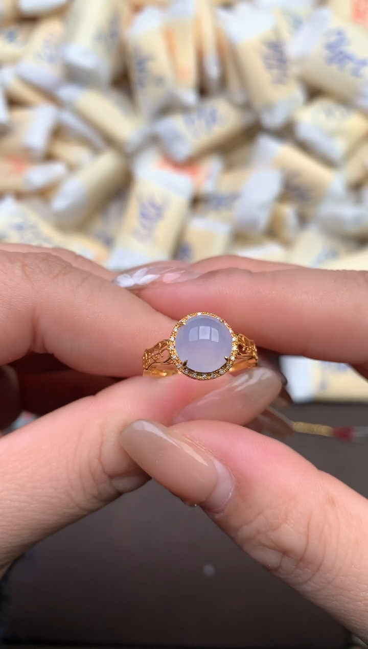 【闪购商品】翡翠戒指18K金镶嵌—