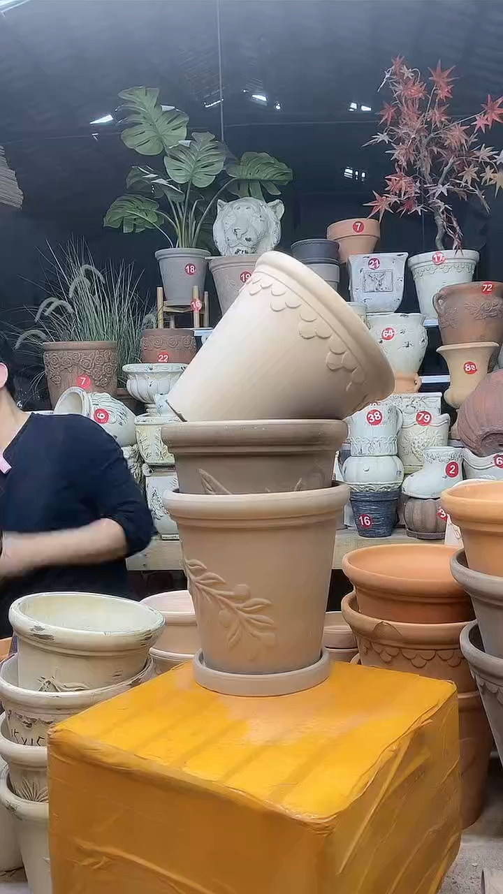 【闪购商品】缸3套15*15/灰/陶巴洛香草橄榄