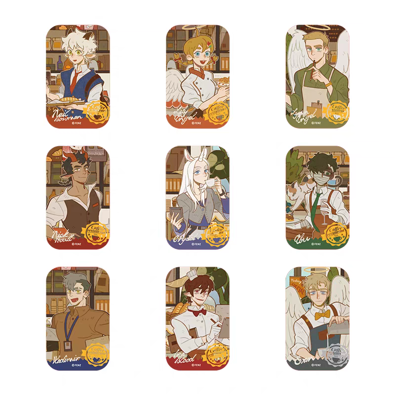 万圣街香醇时光系列 徽章 冰箱贴 伪拍立得 透卡 镭射票 周边盲盒