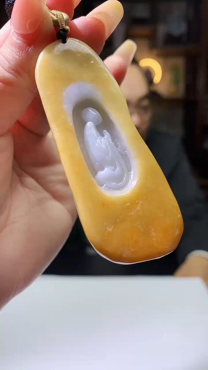 【闪购商品】定制翡翠未镶嵌1086xx-毛货挂件20