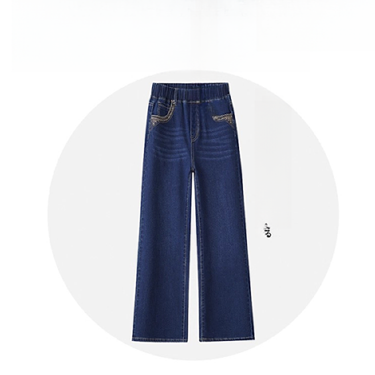 男女宝加绒加厚牛仔裤